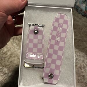 Spark’l Size 3 Lavender Checkered Watch Strap